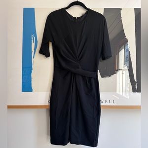 COS Black Fitted Dress with Ruching